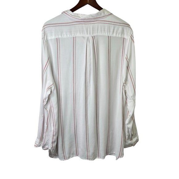 Dex Striped Button Down Shirt Size 3x 100% Rayon - Picture 6 of 8